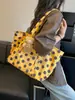 Bolsa de lona de gran capacidad para mujer, nuevo estilo 2026, bolso tote casual de lunares, bolso versátil para el día a día, bolso de mano, bolso de hombro