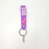 Nuevo llavero cuerda de goma blanda colgante de bolsa accesorios cuerda de cuero lindo llavero de pvc cuerda de goma blanda venta al por mayor