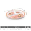 Plato blanco plato creativo de rejilla plato de cuatro rejillas tipo porcelana para una persona desayuno reducción de grasa pérdida de peso plato cuantitativo separación de alimentos