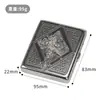 Nuevo estuche para 20 cigarrillos, doble uso grueso/mediano, caja de almacenamiento de metal portátil para hombres, creativo personalizado, a prueba de presión, a prueba de humedad