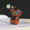 Sándalo Verde Tallado Lindo Ciervo Llavero Colgante Cordón para Teléfono Móvil Colgante de Dibujos Animados Accesorio