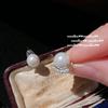 Brincos de pérola de gema de gota de água de bolha da princesa Star River banhado a ouro 18K brilhante anel de zircão de gota de água de floco de neve