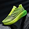Zapatillas de correr de competición para jóvenes de tendencia nacional con placa de carbono en toda la palma de la mano para hombre, nuevo tejido de malla voladora transpirable 2025, zapatilla realmente explosiva