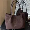 Bolsa Retro Esmerilada Ropa de Trabajo para Mujer Bolso Tote Versátil 2025 Otoño e Invierno Nuevo Bolso de Hombro tipo Portadocumentos de Gran Capacidad