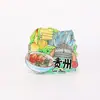 Ímãs de Geladeira de Cidade em Acrílico, Ímãs de Geladeira Estilo Chinês Original, Ímãs Decorativos de Presente, Artesanato Cultural e Criativo, Lembranças de Viagem