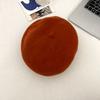Boina de Color Sólido Estilo Coreano para Mujer con Lana para Otoño e Invierno Gorra Negra con Acabado de Pintura Estilo Japonés para Rostro Redondo Gorra Octogonal Pequeña Versátil para Compras