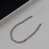 Pulsera de 18 cm producto semiacabado, cuentas perforadas moradas de 2-3 mm, perlas cultivadas de agua dulce genuinas, materiales para manualidades DIY al por mayor