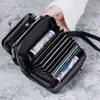 Nueva Cartera de Moda para Mujer con Correa de Muñeca Billetera Corta para Monedas Bolsa de Clip para Monedas de Gran Capacidad Ranuras Múltiples para Tarjetas Portatarjetas Cartera