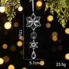 Decoraciones navideñas más vendidas transfronterizas: Adornos de árbol de Navidad de cristal transparente acrílico, colgantes de copo de nieve y carámbano