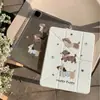 Funda de Perro Dachshund de Dibujos Animados Adecuada para Funda de Tableta Apple iPad 11 Pro Cubierta Protectora Mini con Ranura para Lápiz Air8Y Plegable Décima Generación