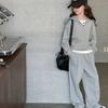 Conjunto Infantil Primavera 2025 Novo Moda Estilosa Roupas Infantis Grandes Moletom Esportivo Infantil Primavera e Outono Conjunto Casual
