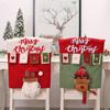 Decorações de Natal cor de desenho animado boneca tridimensional capa de cadeira alce capa de cadeira de mesa adereços de vestido de cozinha atacado