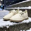 Zapatos de Algodón Cálidos de Felpa para Mujer 2025 Nuevos de Invierno Suela Suave Zapatos de Pan Cuero Suave Zapatos Gorro Planos Mocasines para Mujer