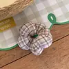 Nuevo Estilo Primavera y Verano Anillo para el Cabello Floral Pequeño Fresco Anillo Grande de Moño para Niñas Cuerda para el Cabello Flor de Cinco Pétalos Rellena de Algodón Accesorios para el Cabello de Cola de Caballo para Niñas