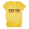 Camiseta casual de manga corta con estampado divertido de Amazon "Te amo", de comercio exterior, sencilla y combinable con todo para mujer