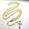 Collar con Colgante de Cuentas de Amor Multicolor Moda Diseño Sencillo de Nicho Cadena para Clavícula de Celebridad de Internet Joyería Cadena de Lana para Mujer