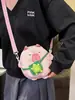 Mochila Pequeña Cruzada de Dibujos Animados 2026 para Mujer, Bolso de Oso, Bolso de Hombro de Capibara, Bolso Cruzado Versátil Casual