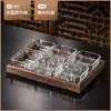 Plato de frutas simple y moderno, adecuado para uso doméstico, mesa de café de la sala de estar, plato para dulces y bocadillos, charola de vidrio para frutas secas y bocadillos, charola de exhibición para KTV