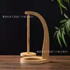 Estante de Hilo de Madera con Base Cuadrada Giratoria Soporte para Hilo Escritorio Madera Maciza Estante de Hilo Tejido a Mano Estante para Bobinas
