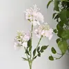 Flores Artificiais com 3 Cabeças, Hortênsias Coloridas para Decoração de Casa, Arranjos de Casamento e Arranjos Florais para Casamentos, Hortênsias Multicoloridas Transfronteiriças