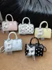 Bolsa cruzada de hombro estilo coreano ShuaiMijia con lunares dulces, para mujer, de nicho, linda, con lazo, bolso de mano elegante