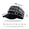 Gorra de Boina Cuadros Casual Vintage para Mujer, Artística y de Moda, Hace que la Cara se Vea Más Pequeña, Engrosada y Cálida para Otoño e Invierno, Gorra de Artista