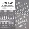 Pegatina Adhesiva para Uñas Transfronteriza Color Pequeño Amor Forma de Estrella Hueco Bronceado Plata Calcomanía de Decoración para Uñas