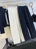 Mezcla de Cachemir y Seda Minimalista Versátil Pierna Recta Color Sólido Básico Caída Suave Pierna Recta Pantalones Casuales Pantalones de Lana Mujer