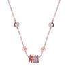 Diseño Nicho Arcoíris Círculo Luz Lujo Collar de Cintura para Mujer, Estilo Lujo Ligero, Temperamento a la Moda, Versátil Cadena Clavicular de Alta Gama