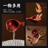 Cuchara grande de estilo japonés para comer fideos de caracol, cuchara de madera para comer, popular en internet, para beber fideos y sopa, cuchara larga para ramen de uso doméstico, cuchara para gachas