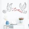 Nuevo FX-F252 paloma de la paz simple AMOR dormitorio sala de estar entrada hogar decoración de pared pegatina de pared autoadhesiva