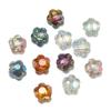 Contas de cristal transparente de alta transparência cortadas em vidro, contas de cristal perfuradas tridimensionais com diamante, material de contas faça você mesmo