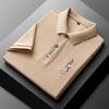 Polo bordado estilo Paul Summer Port Ins para hombre, camiseta de manga corta con solapa suelta, top sencillo y combinable para adolescentes