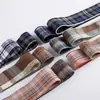 Acessórios de laço de fita xadrez colorida estilo academia, presilhas de cabelo, decorações para sapatos, chapéus, decorações de laço, acessórios de vestuário, fitas