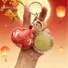 Novo Pé Dourado 999 Flor Lua Boa Lua Redonda Bolo da Lua Moeda de Ouro Chaveiro Pingente de Bolsa Festival do Meio do Outono Presente Geração de Tráfego Atacado
