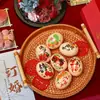 Pegatinas de Doble Felicidad con Forma de Huevo para Bodas, Dote de la Novia, Decoración de Mesa de Compromiso, Pegatinas Pequeñas de Doble Felicidad