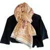 Bufanda jacquard de hoja de bambú estilo chino nueva para mujer, engrosada para otoño e invierno, chal de cachemira sintética, bufanda cálida larga y elegante para el cuello