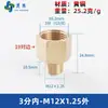 Adaptador de manómetro de cobre puro, reductor con roscas internas y externas M5M6M8M10M12M14*1.5M16 G1/4