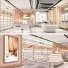 Vitrina de Exhibición para Tienda de Cosméticos, Mostrador para Salón de Belleza, Vitrina de Exhibición Tipo Isla, Vitrina de Exhibición Estilo Minimalista, Almacenamiento