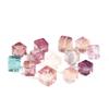 Joyería Jingdian, accesorios de azúcar cuadrados con corte de fluorita de color natural, bricolaje, semiacabados, accesorios cuadrados con un solo agujero pasante, venta al por mayor