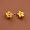Acessórios Antigos Vietnamitas de Ouro de Areia Alta Retenção de Cor Contas Espaçadoras Pingente de Zircônia Inlaid Pêssego Pulseira Corrente de Extensão para Colar Joias DIY