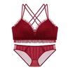 Conjunto de sujetador Sweet Underwear para mujer, para pechos pequeños, fino, fruncido, sin aros de acero, con soporte superior, estilo Pure Desire, estilo japonés, para chica.