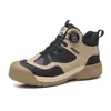 Zapatos de seguridad Dinggu Meike más vendidos para hombre, para todas las estaciones, anti-aplastamiento, anti-perforación, ligeros, con puntera de acero y hebilla inteligente, zapatos de trabajo