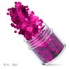 Venta caliente transfronteriza Wansheng traje de manicura púrpura 12 colores mezclados manicura lentejuelas polvo brillante degradado polvo láser