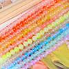 1 Cuentas de vidrio dobles de burbuja de Pinellia, color gelatina, agujero recto, para hacer collares y pulseras de cuentas. Accesorios de material.