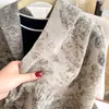 Bufanda Chal Jacquard de Doble Cara Flor de Anacardo Tinta Lavada Desgastada Estampado Completo Patrón Paisley Retro Tela Fina Borlas