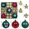 Novas Bolas de Natal Transfronteiriças, Bolas de Decoração de Natal, 35 Peças Coloridas Galvanizadas, Decorações para Árvore de Natal, Enfeites Pendurados Fabricante