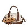 Nuevo y lindo bolso cruzado de perro de dibujos animados para mujer, bolso Boston tipo almohada de moda, bolso de mano, bolso baguette, bolso versátil para el día a día