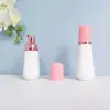 En stock botella cónica blanca de espuma de 60 ml, botella espumadora de PET para mousse de 100 ml, dispensador portátil de espuma facial