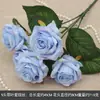Juego de 10 Piezas de Flores para Boda en Tonos Azules para Decoraciones de Pasillo de Salón de Bodas, Arreglos Florales, Decoraciones de Fondo y Decoraciones de Escenario con Flores Artificiales